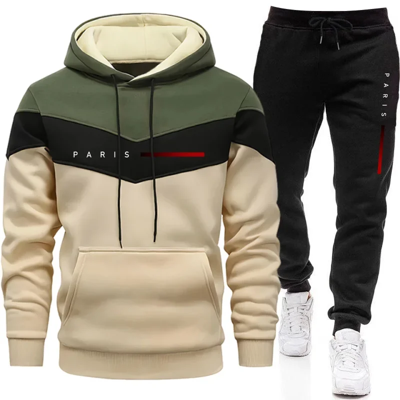パリファッションメンズフーディセットデイリーカジュアルスポー - Street Fashion Male のレビューと価格