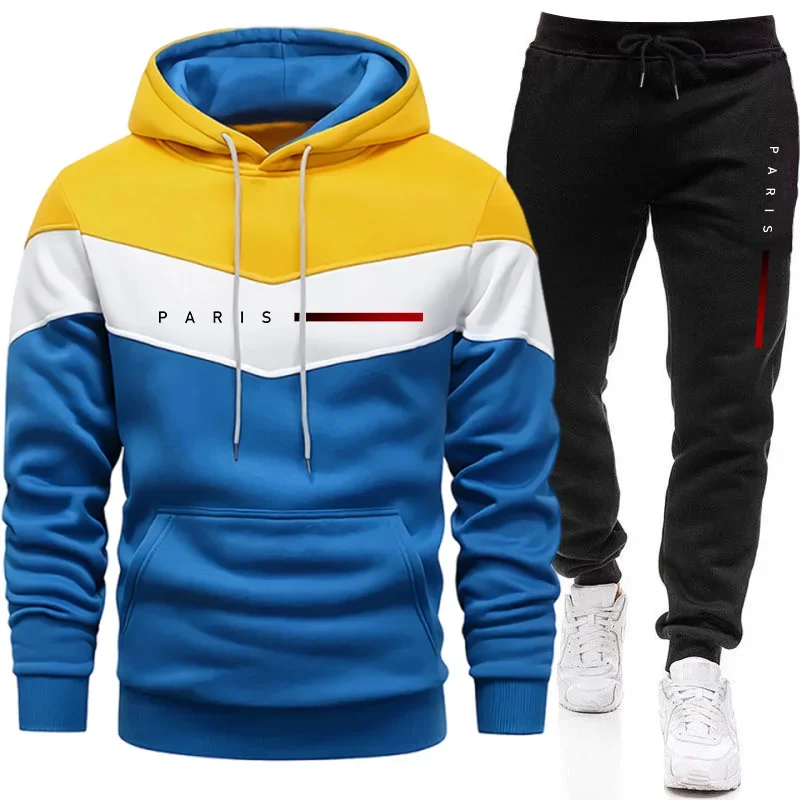 パリファッションメンズフーディセットデイリーカジュアルスポー - Street Fashion Male のレビューと価格