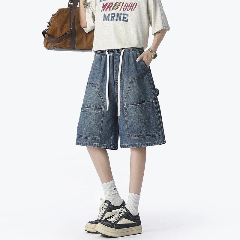アメリカンファッションストリートワークウェアデニムショーツ夏 - Street Fashion Harajuku のレビューと価格