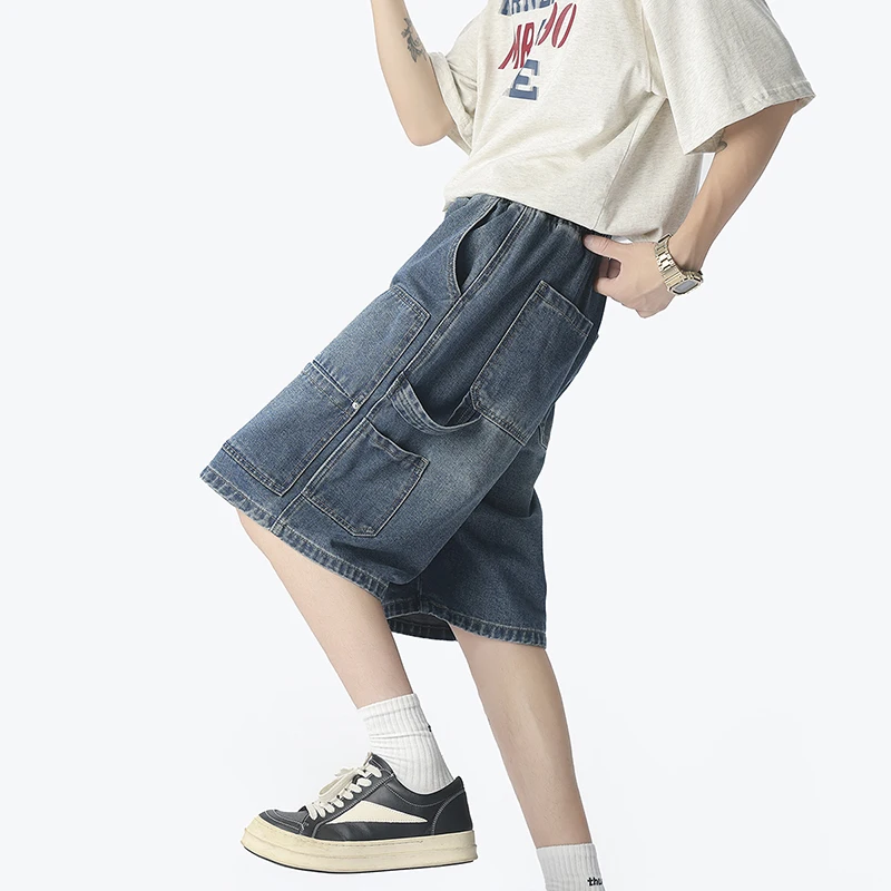 アメリカンファッションストリートワークウェアデニムショーツ夏 - Street Fashion Harajuku のレビューと価格