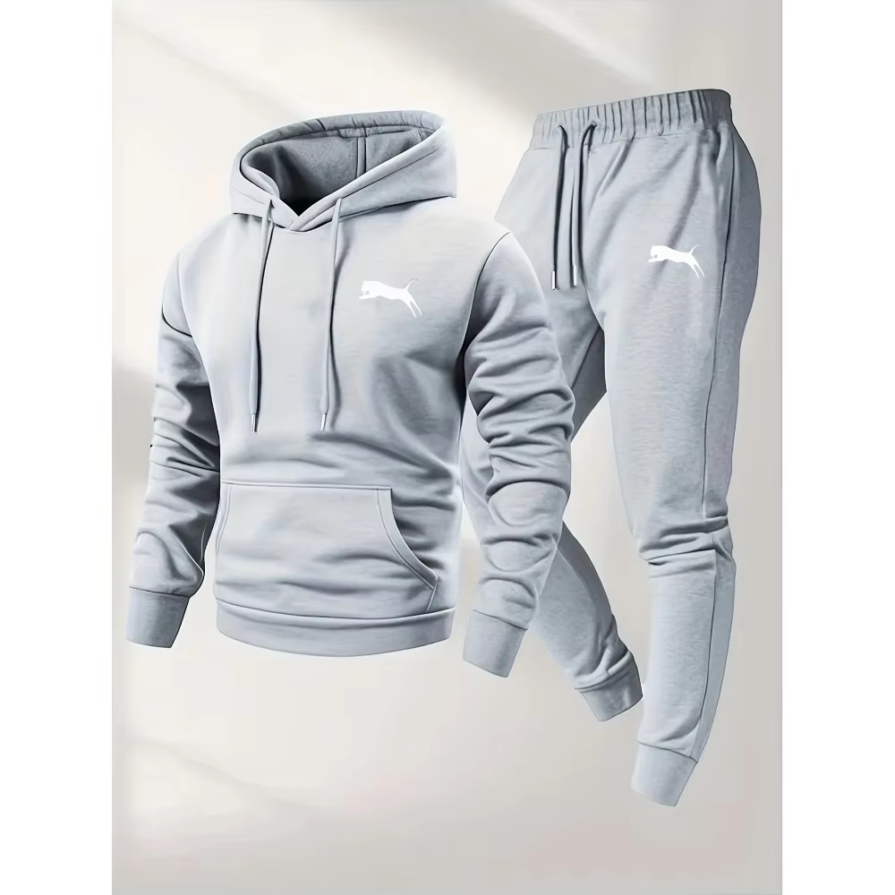 2026年売れ筋メンズフード付きスウェット＆パンツセットカジ - Street Fashion Male のレビューと価格
