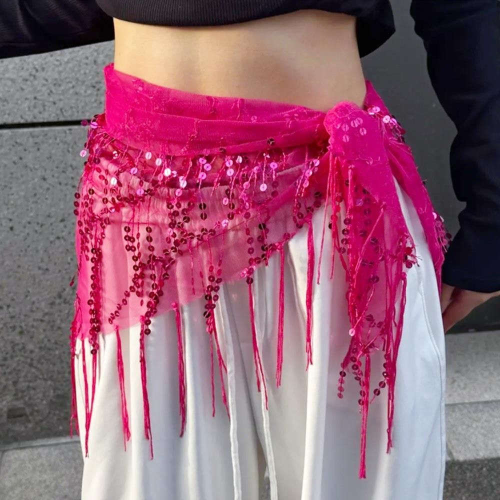 ファッションスパンコールベリーダンスベルトジャズダンスストリ - Street Fashion India のレビューと価格